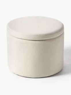 Pouf con spazio contenitore aggiuntivo Alida