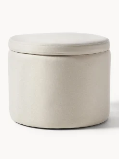 Pouf con spazio contenitore aggiuntivo Alida