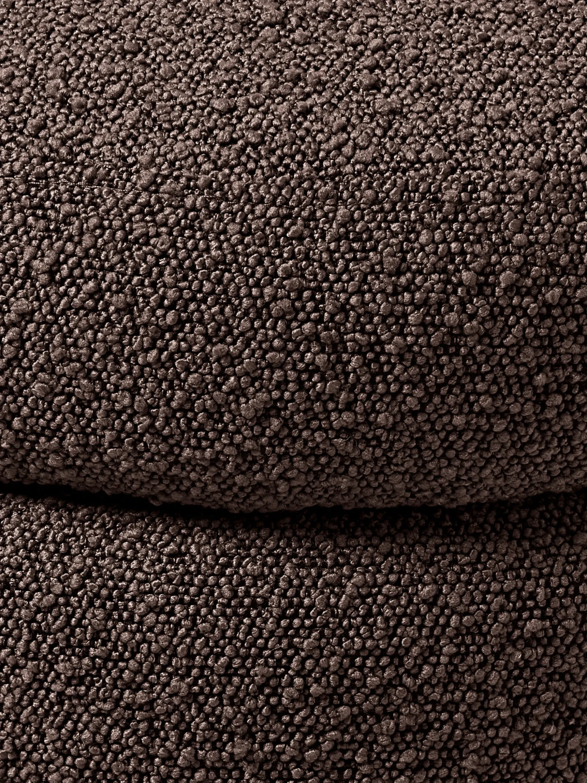 Pouf contenitore imbottito in bouclé Alto