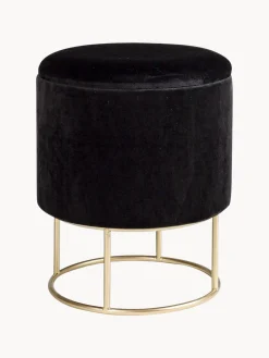 Pouf contenitore in velluto con spazio di conservazione Polina