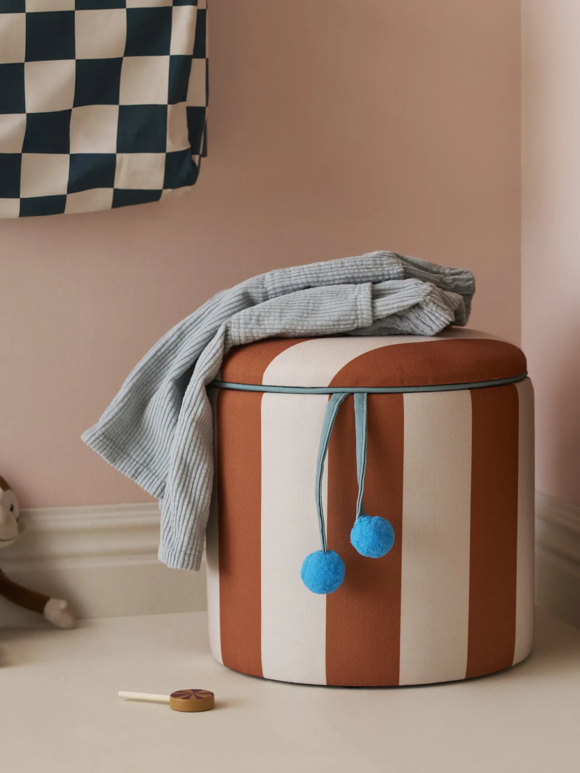 Pouf contenitore per bambini Cylinder