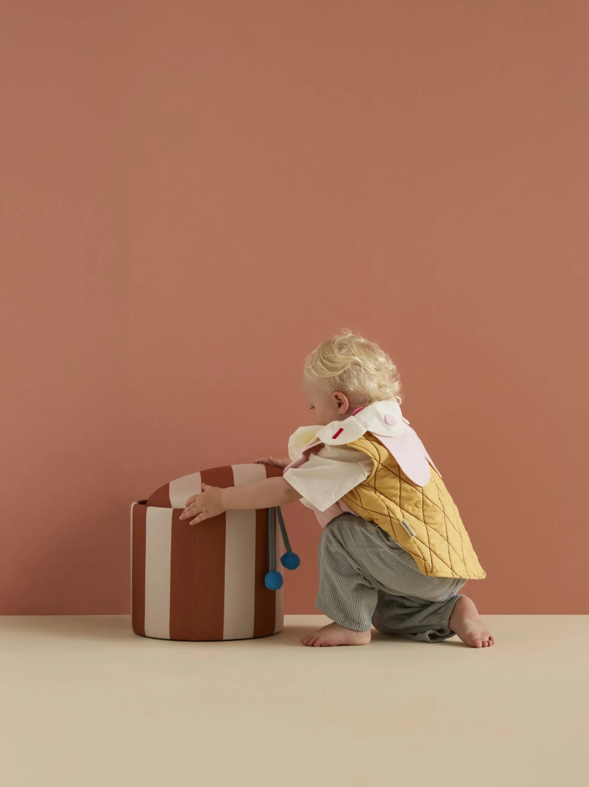 Pouf contenitore per bambini Cylinder