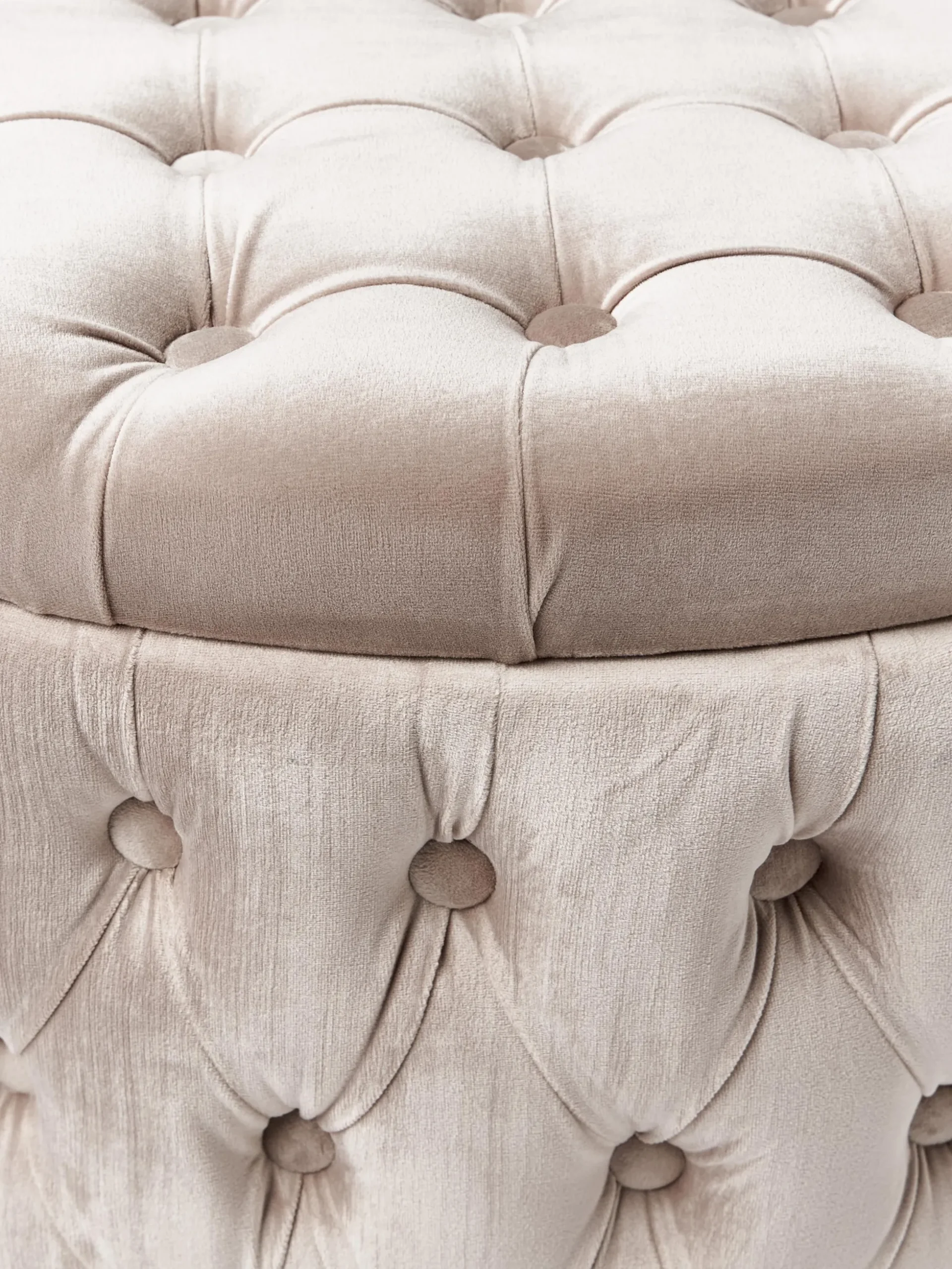 Pouf contenitore XL in velluto Chiara