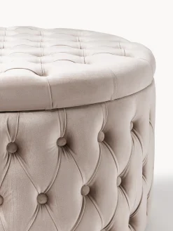 Pouf contenitore XL in velluto Chiara