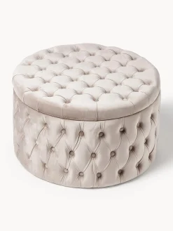 Pouf contenitore XL in velluto Chiara