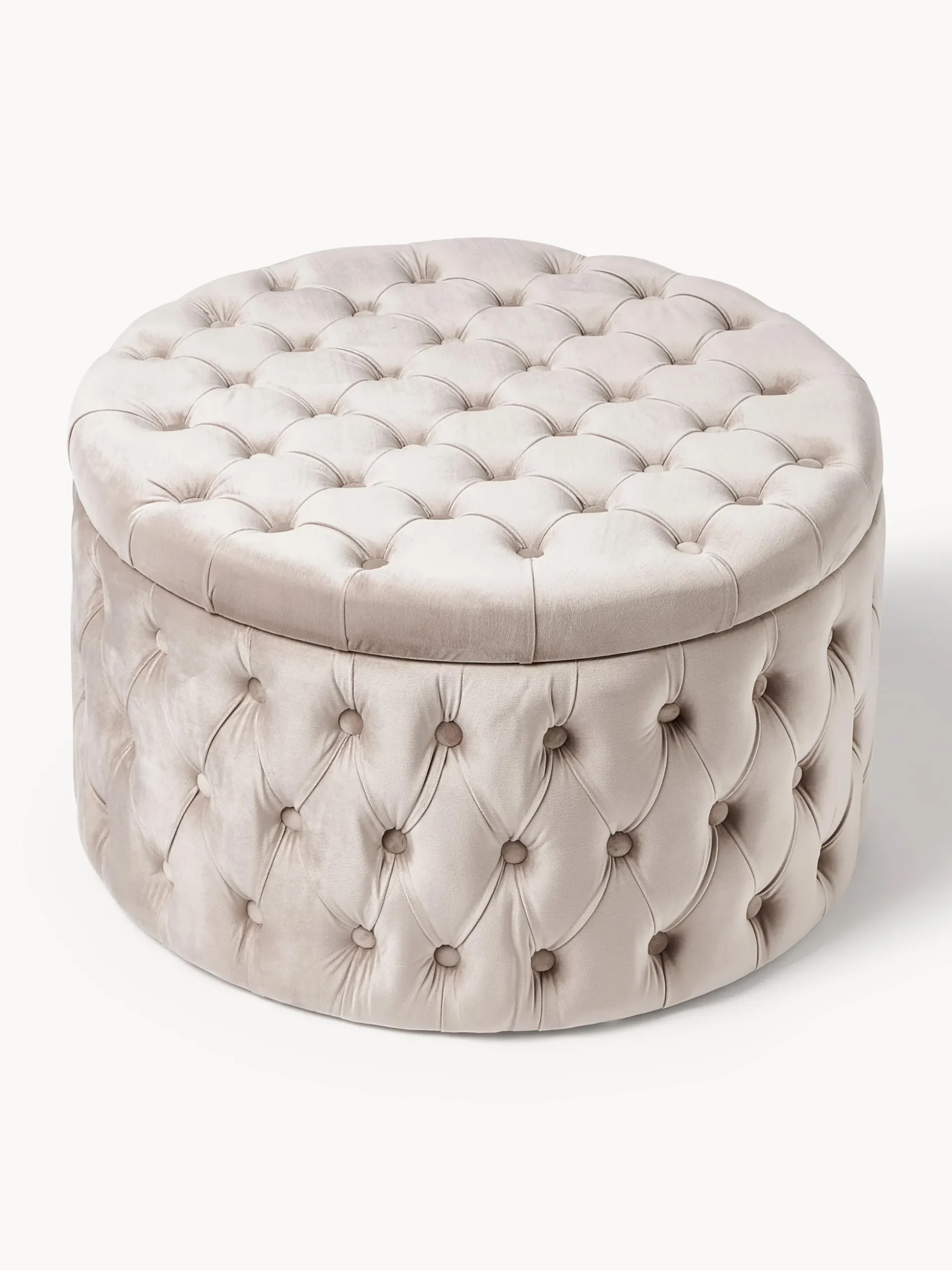 Pouf contenitore XL in velluto Chiara