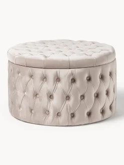 Pouf contenitore XL in velluto Chiara