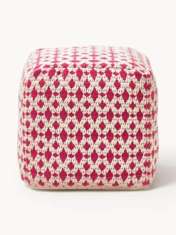 Pouf da esterno con motivo intrecciato Yamir
