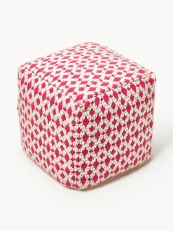 Pouf da esterno con motivo intrecciato Yamir