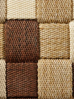 Pouf da giardino tessuto a mano Braided