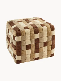 Pouf da giardino tessuto a mano Braided