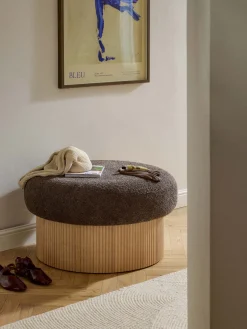 Pouf grande imbottito con contenitore Nala