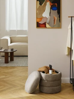 Pouf imbottito con contenitore Alto