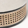 Pouf imbottito con intreccio viennese Mara