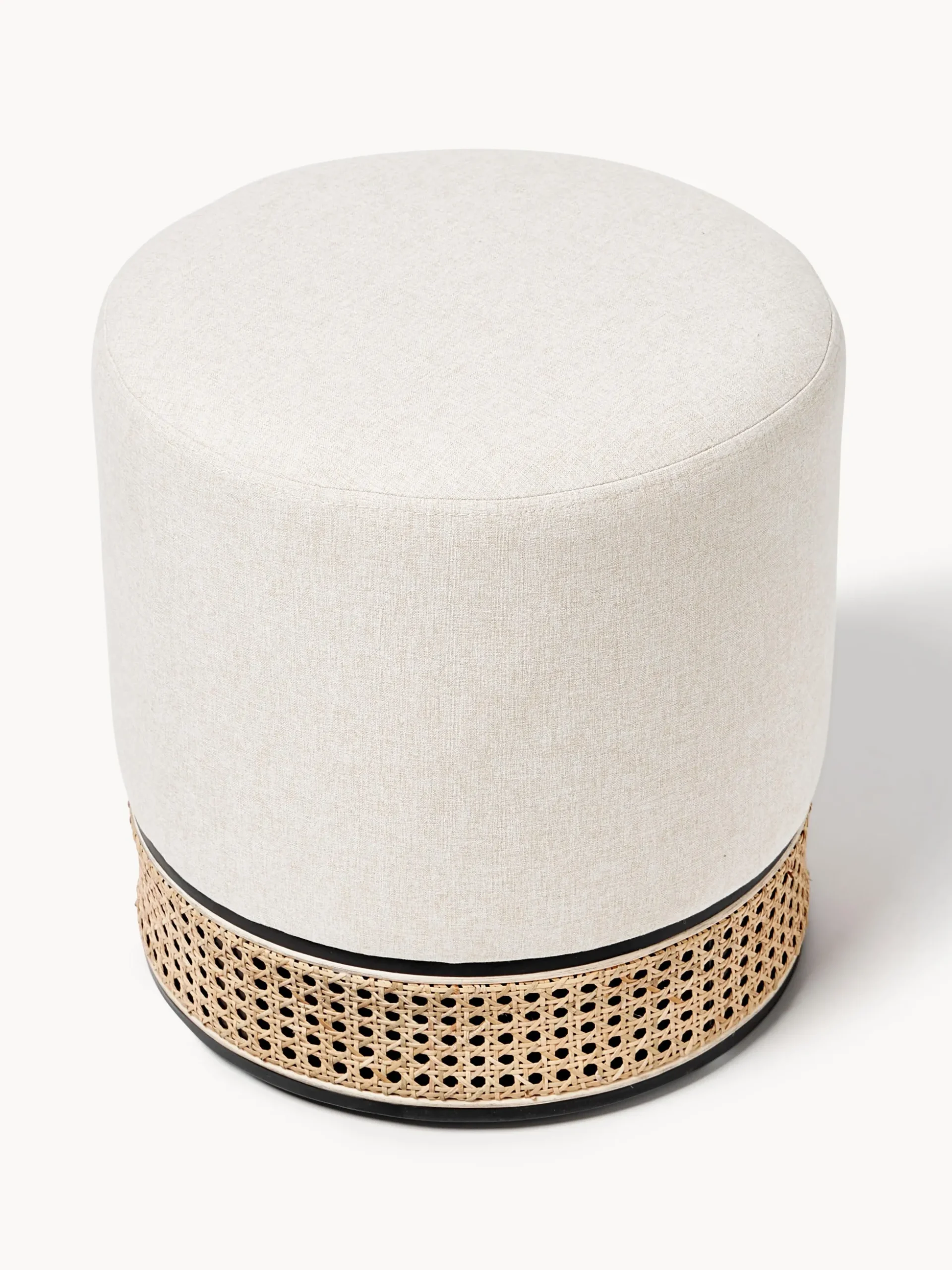 Pouf imbottito con intreccio viennese Mara