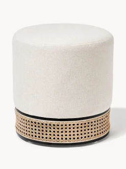 Pouf imbottito con intreccio viennese Mara