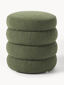 Pouf imbottito in bouclé Alto