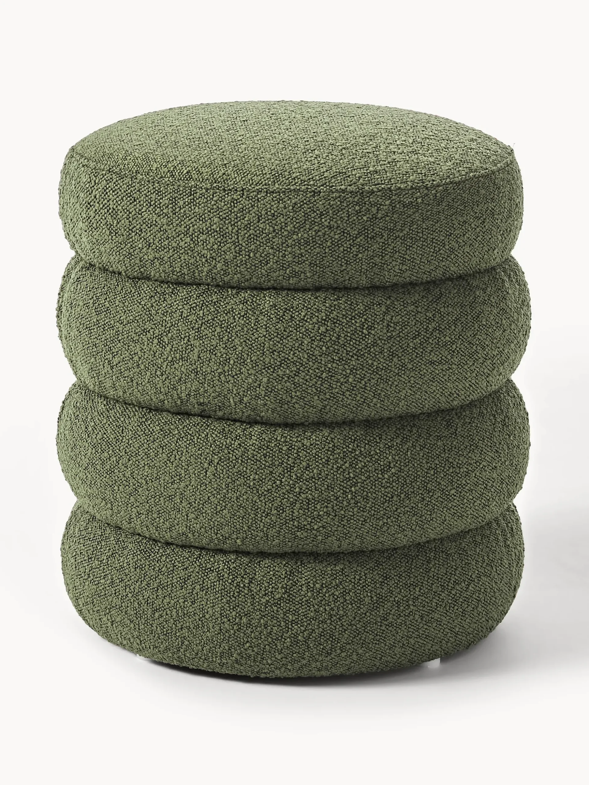Pouf imbottito in bouclé Alto