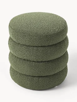 Pouf imbottito in bouclé Alto