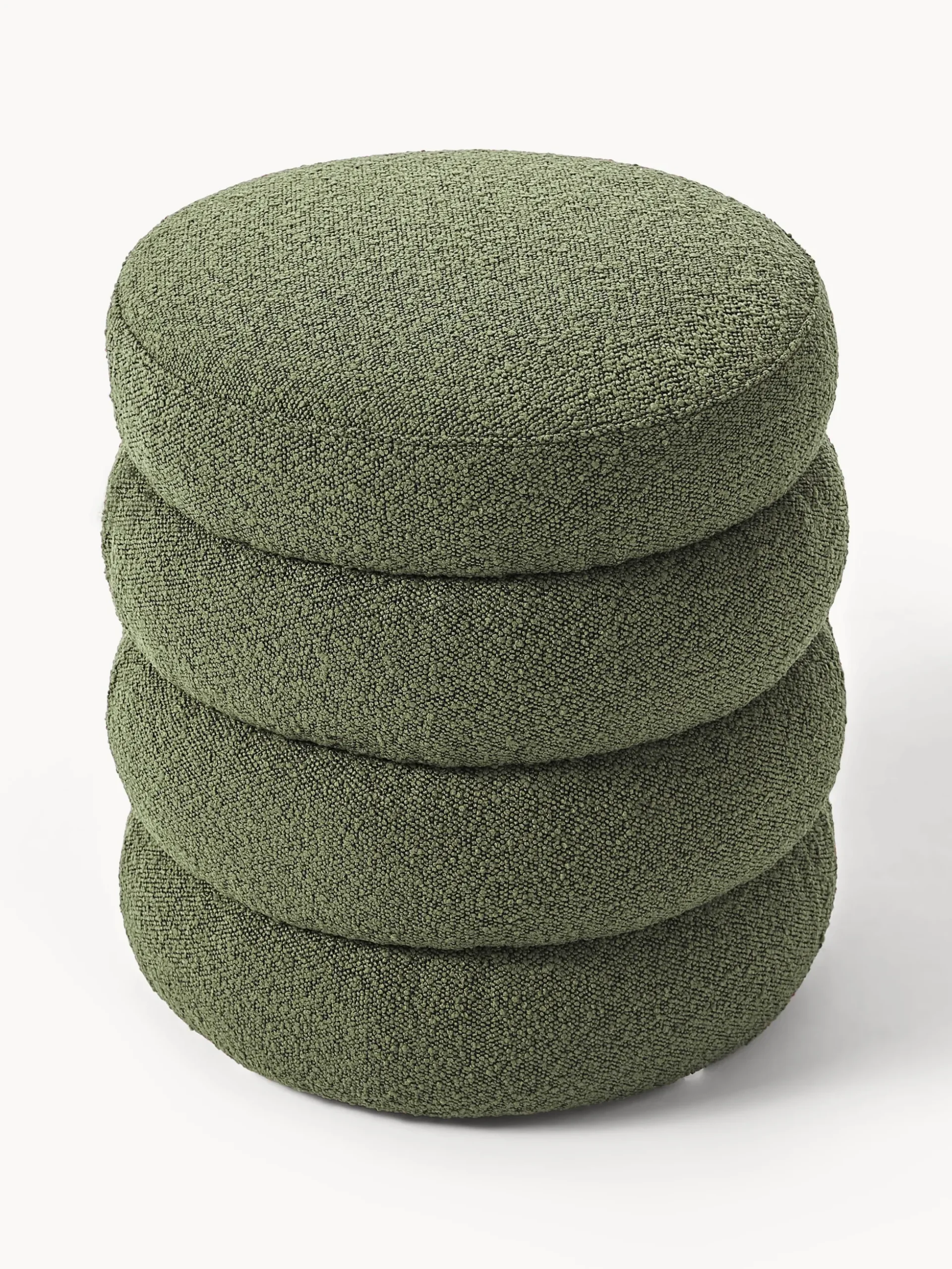 Pouf imbottito in bouclé Alto