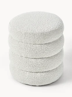 Pouf imbottito in bouclé Alto