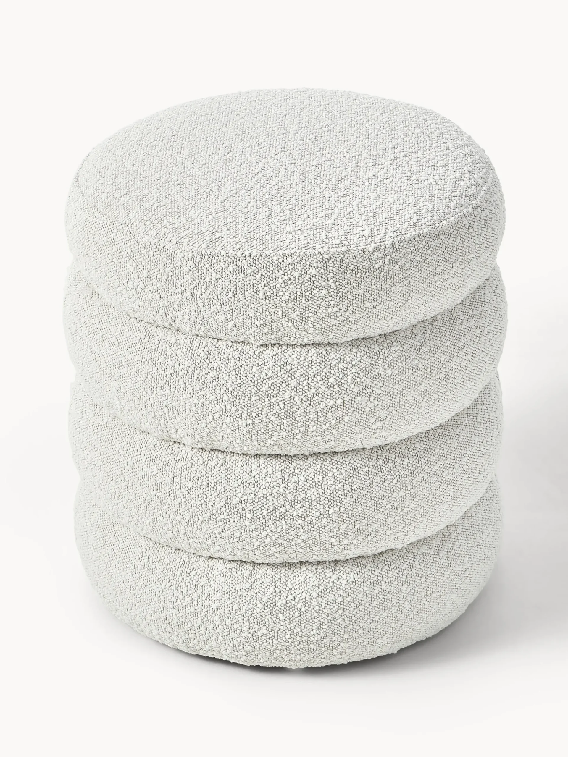 Pouf imbottito in bouclé Alto