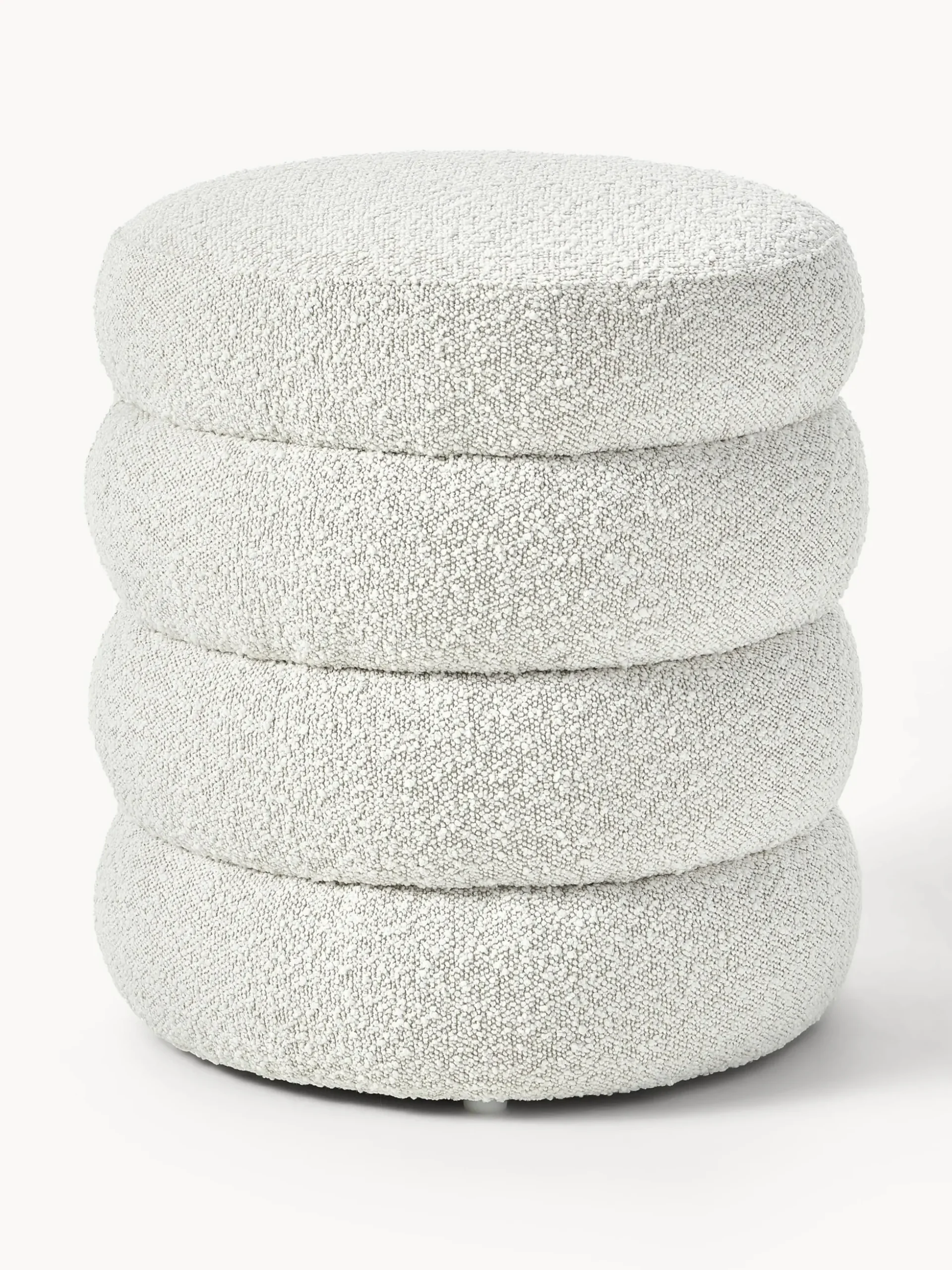 Pouf imbottito in bouclé Alto