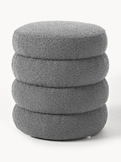 Pouf imbottito in bouclé Alto