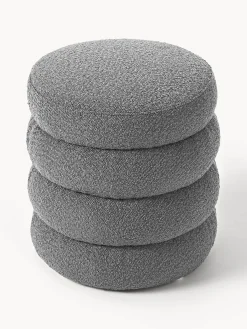 Pouf imbottito in bouclé Alto