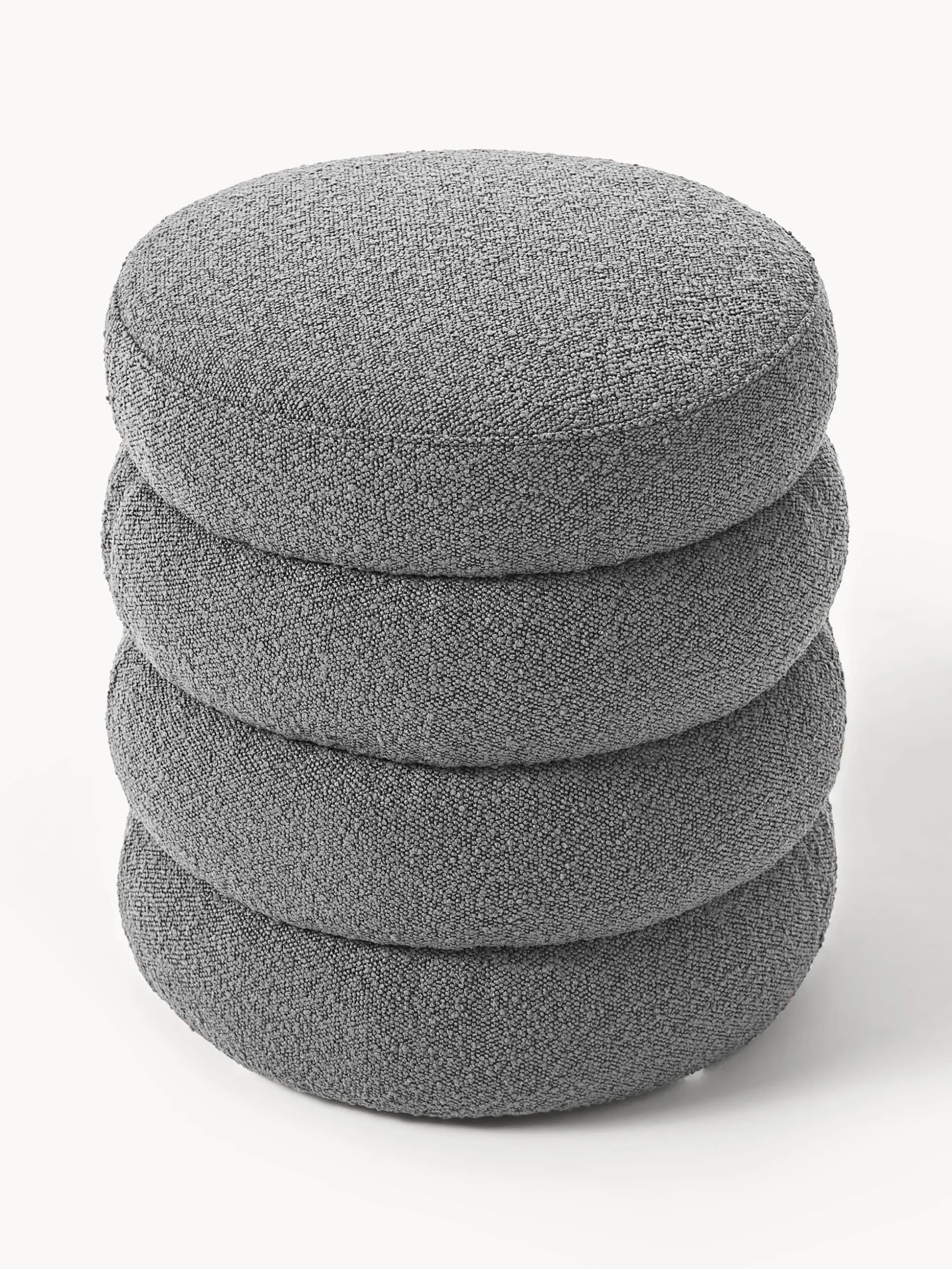 Pouf imbottito in bouclé Alto