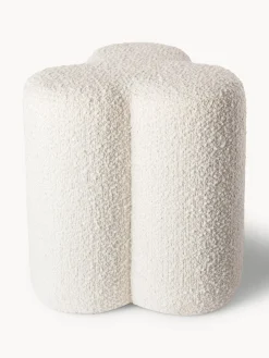 Pouf imbottito in bouclé Clover