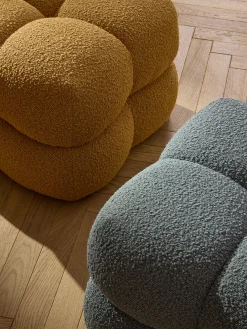 Pouf imbottito in bouclé Ellie
