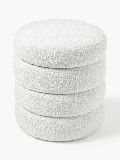Pouf imbottito in teddy con contenitore Alto