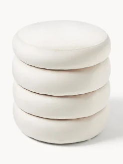 Pouf imbottito in velluto con contenitore Alto