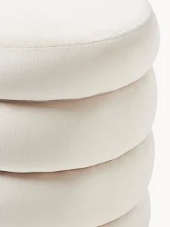 Pouf imbottito in velluto con contenitore Alto