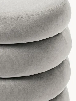 Pouf imbottito in velluto con contenitore Alto