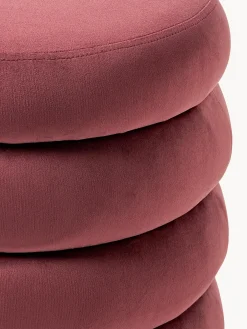 Pouf imbottito in velluto con contenitore Alto