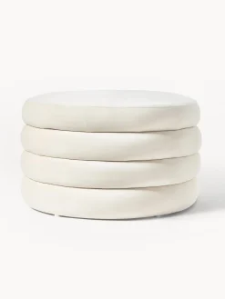 Pouf imbottito XLin velluto con vano contenitore Alto