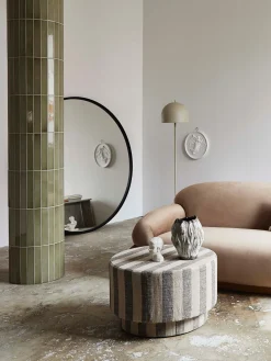 Pouf in lino Ladoga
