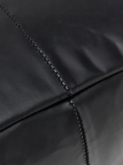 Pouf in pelle fatto a mano Raven