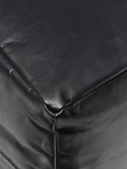 Pouf in pelle fatto a mano Raven