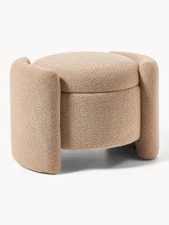 Pouf in teddy con spazio contenitore Benji