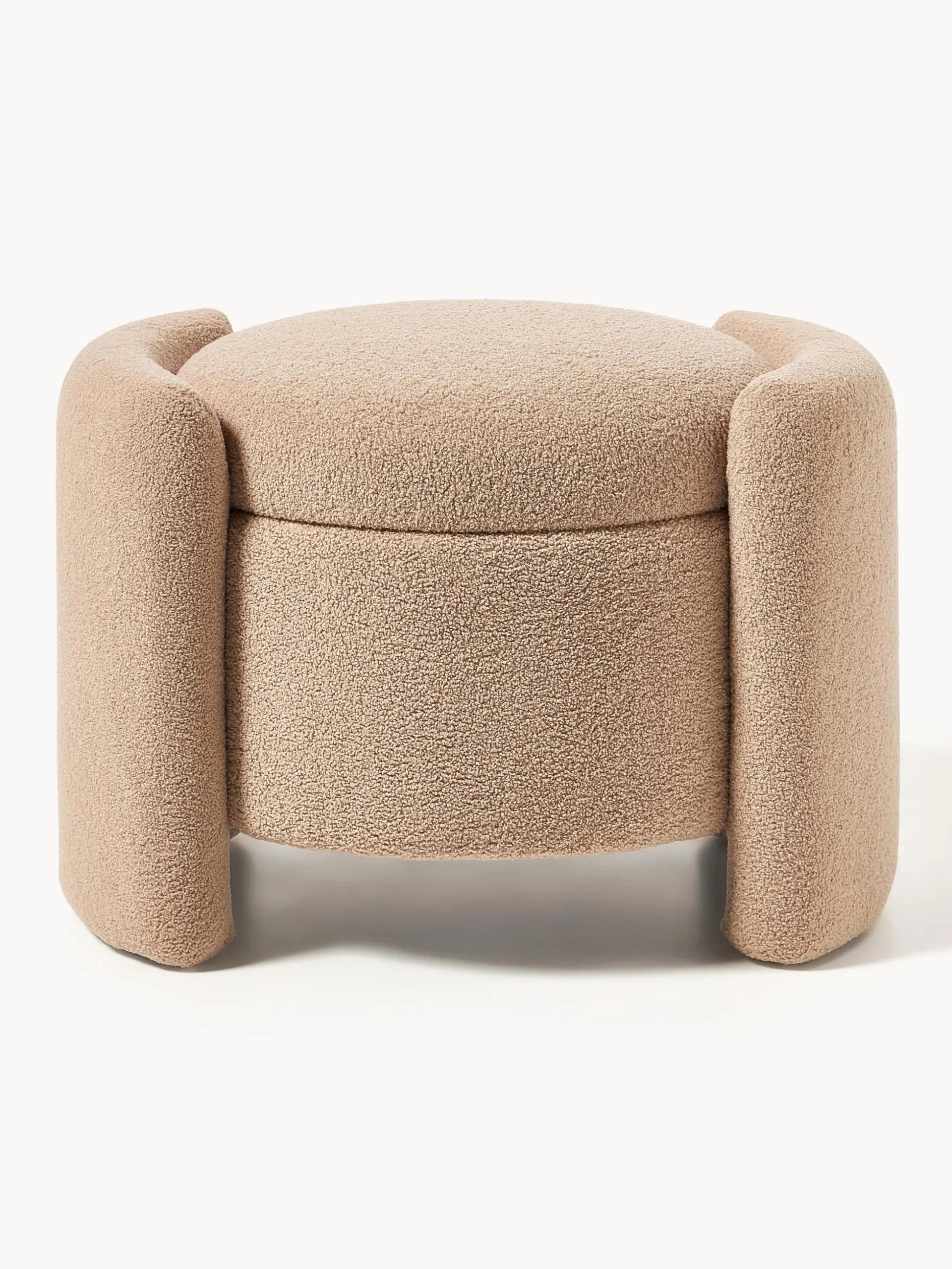 Pouf in teddy con spazio contenitore Benji
