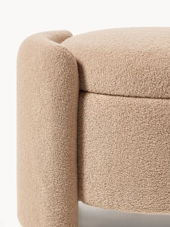 Pouf in teddy con spazio contenitore Benji