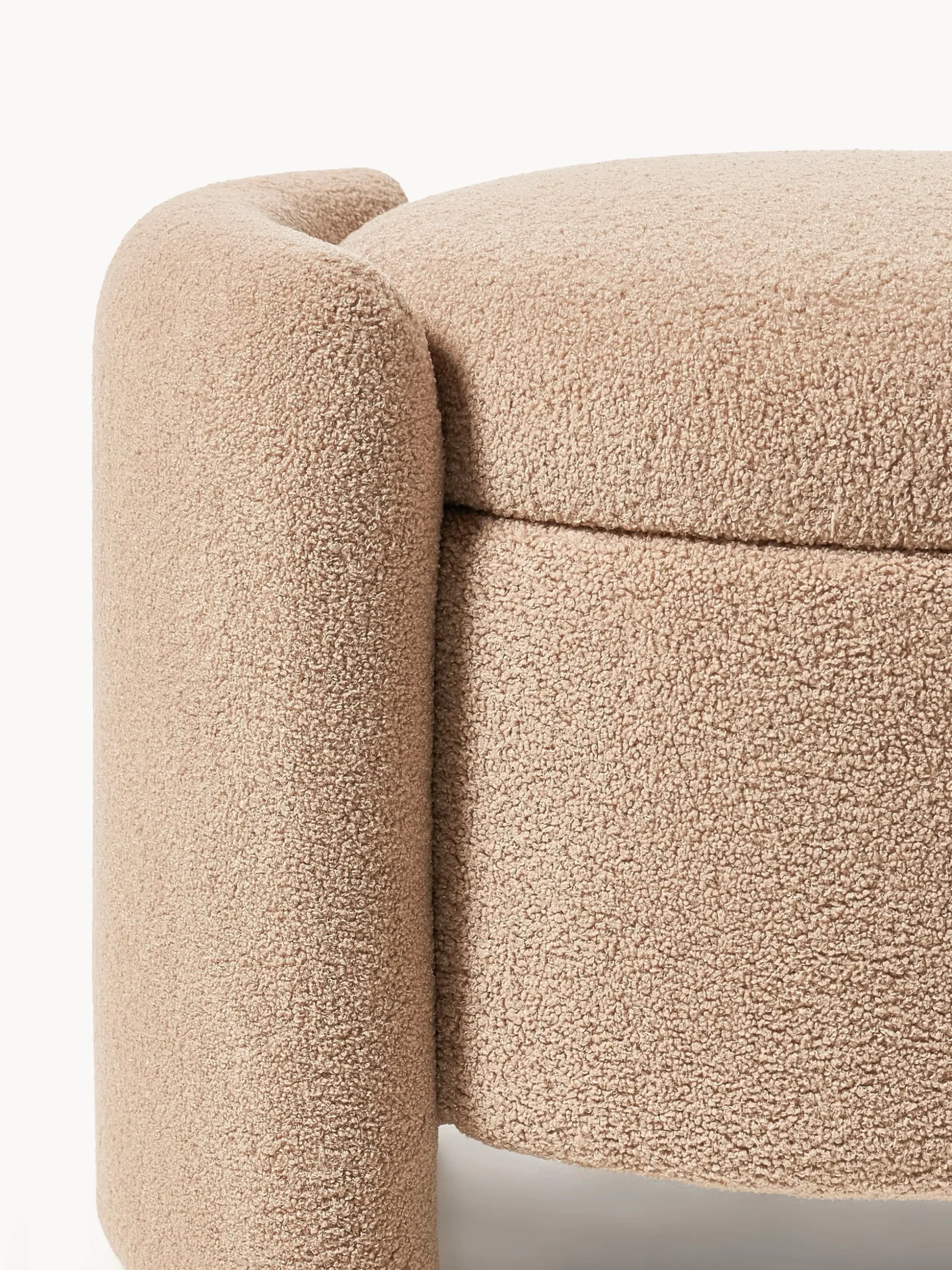 Pouf in teddy con spazio contenitore Benji