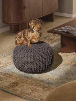 Pouf lavorato a maglia fatto a mano Dori