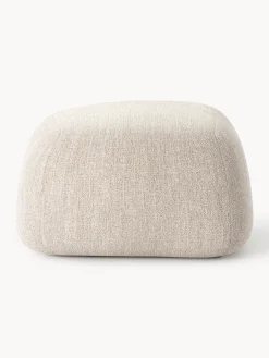Pouf ovale in bouclé Wolke