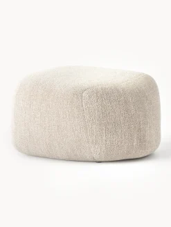 Pouf ovale in bouclé Wolke