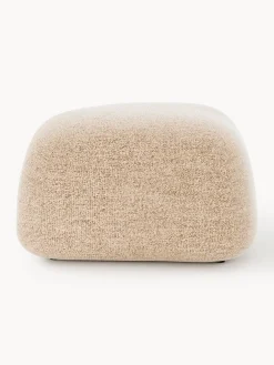 Pouf ovale in bouclé Wolke