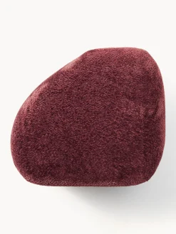 Pouf ovale in teddy bouclé Wolke